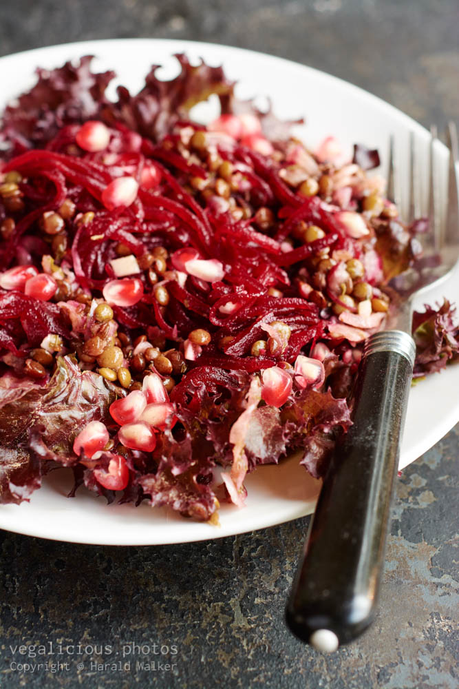 Stock photo of Beet and lentil Salad
