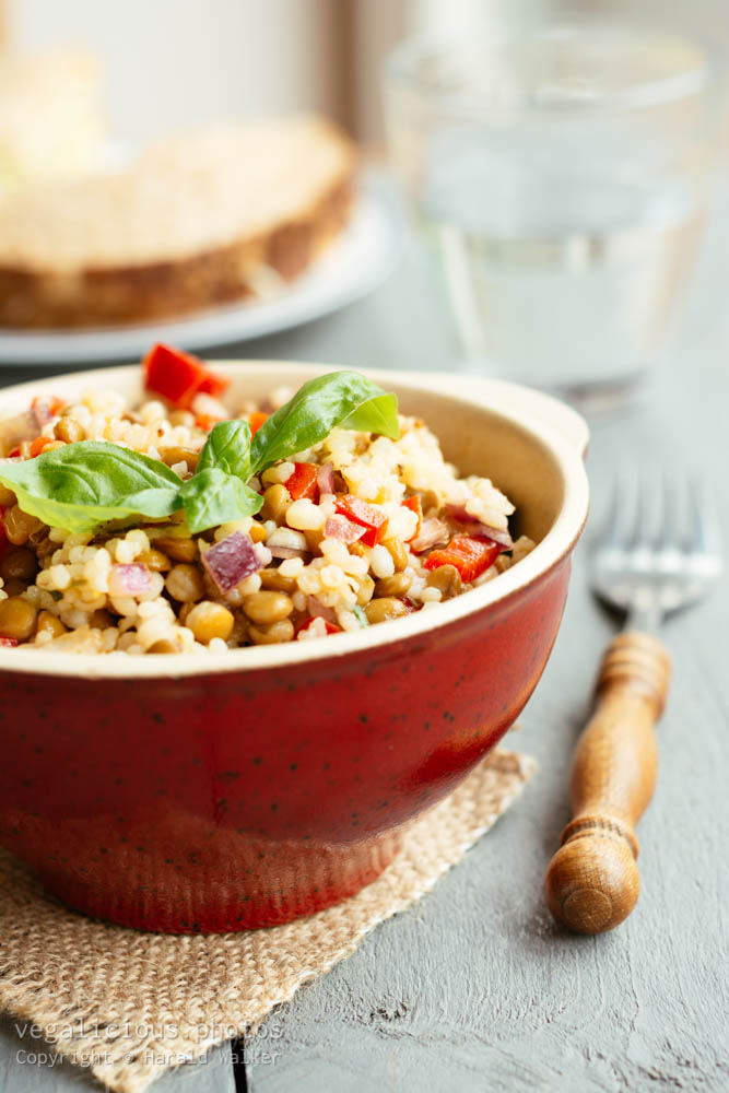 Stock photo of Lemony Barley Lentil Salad