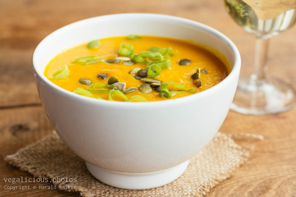 Stock photo of Mango Winter Squash Soup