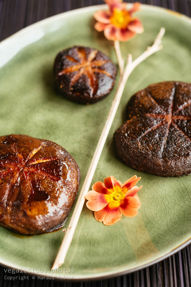 Stock photo of Shiitake Mushrooms Braised in Seasoned Soy Sauce