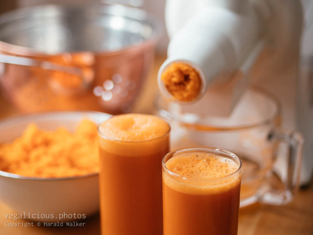Stock photo of Freshly squeezed carrot juice