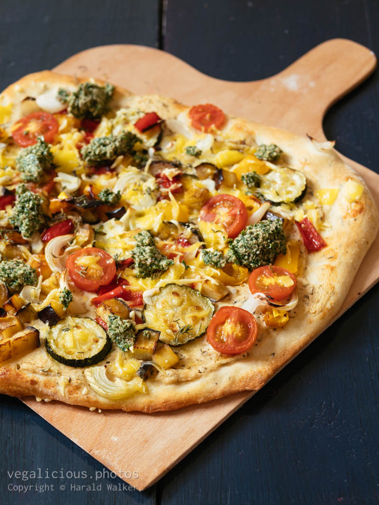 Stock photo of Home made vegan pizza