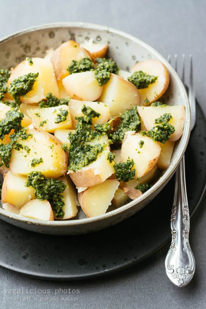 Stock photo of Potatoes with Zhoug