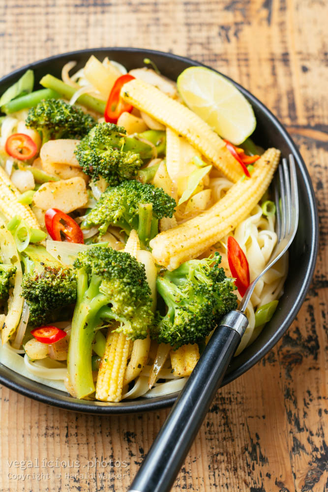 Stock photo of Pad Thai Noodles with Vegetables