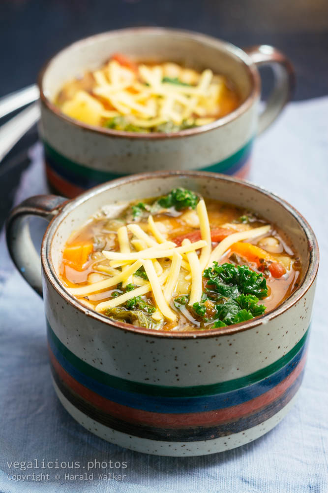 Stock photo of Hearty Kale and White Bean Soup