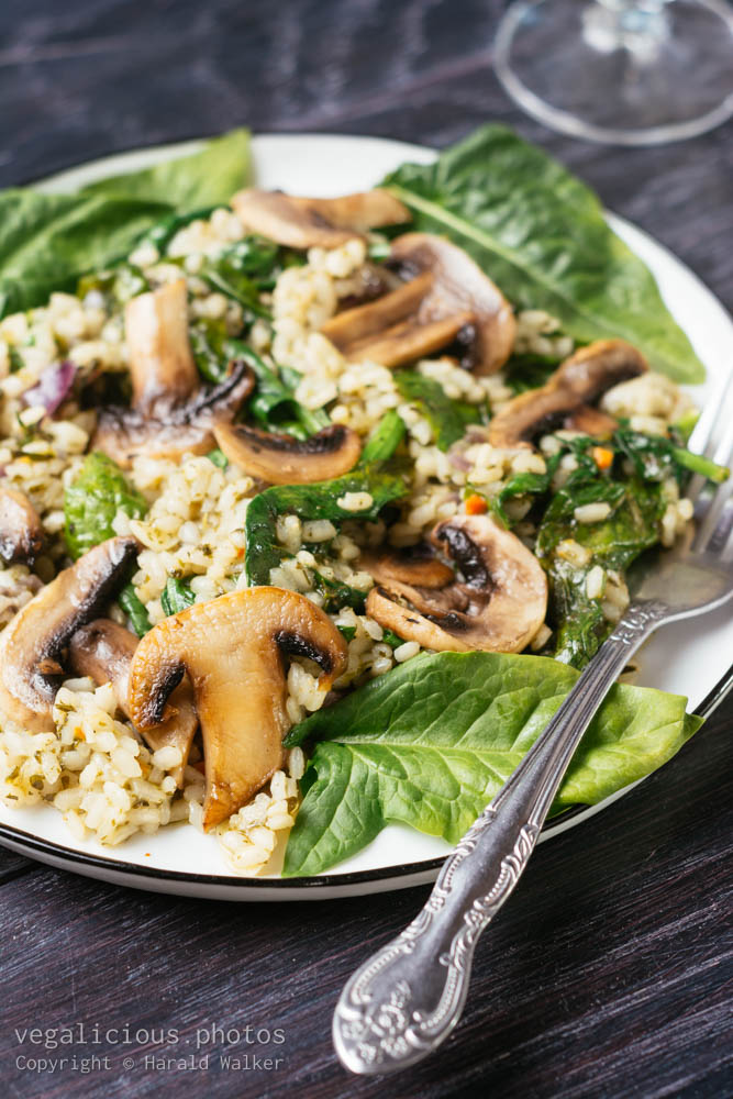 Stock photo of Mushroom, Spinach Risotto