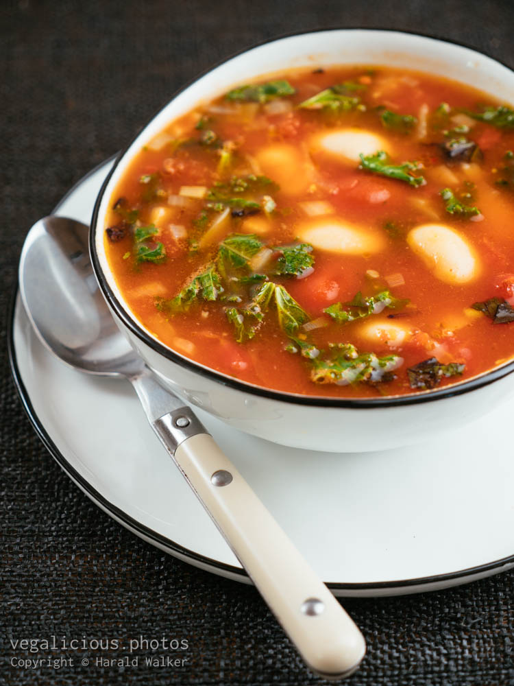 Stock photo of Great Northern Bean Soup with Kale