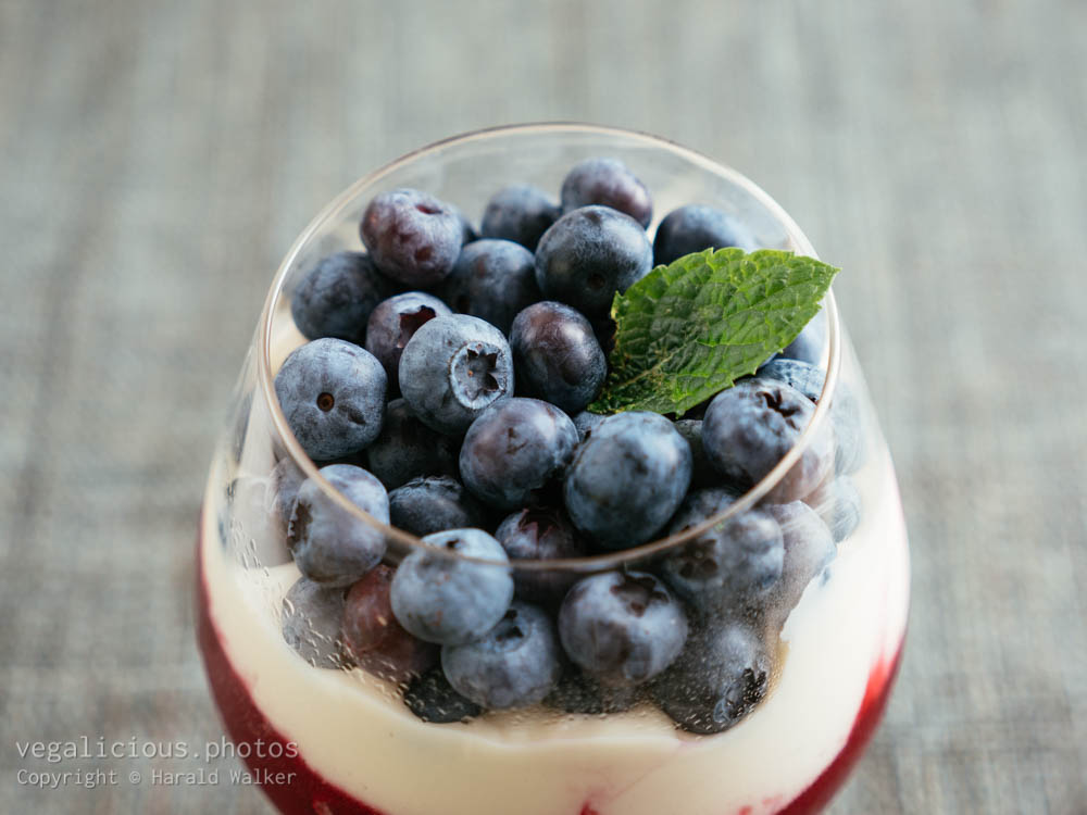 Stock photo of Blueberry, Soy-Yogurt and Redcurrant Compote
