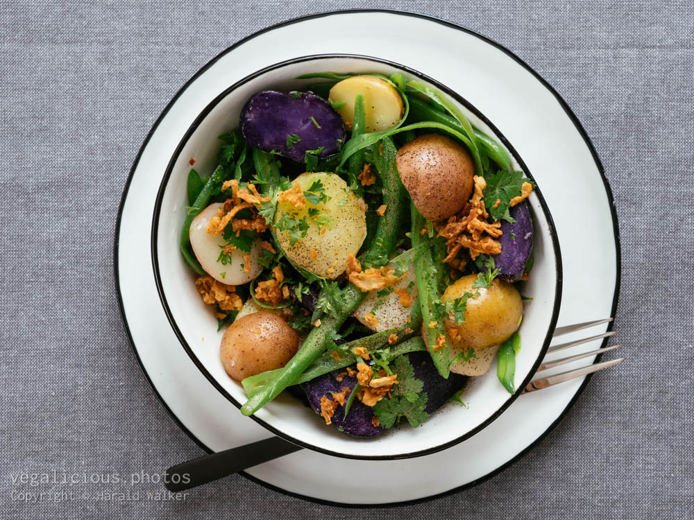 Stock photo of Three Type Potato Salad with Green Beans