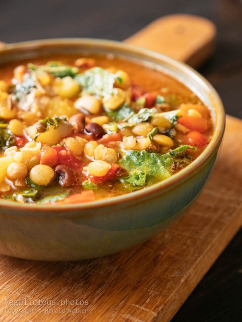 5 Bean Soup with Turnip Greens – vegalicious.photos