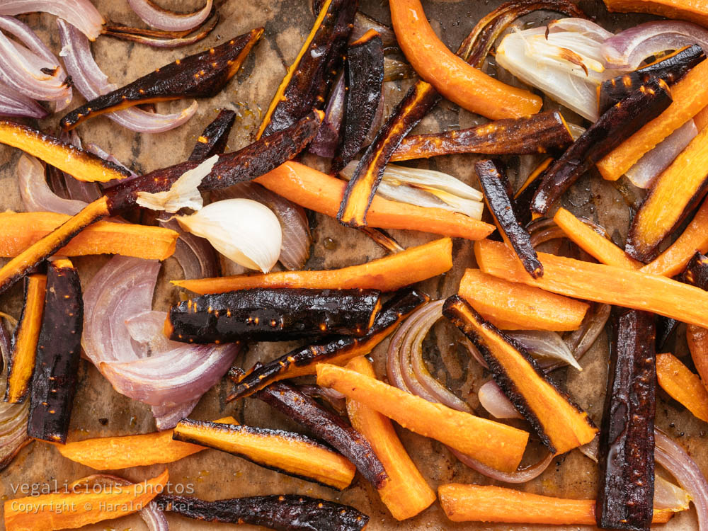 Stock photo of Roasted Carrot, Onions and Garlic