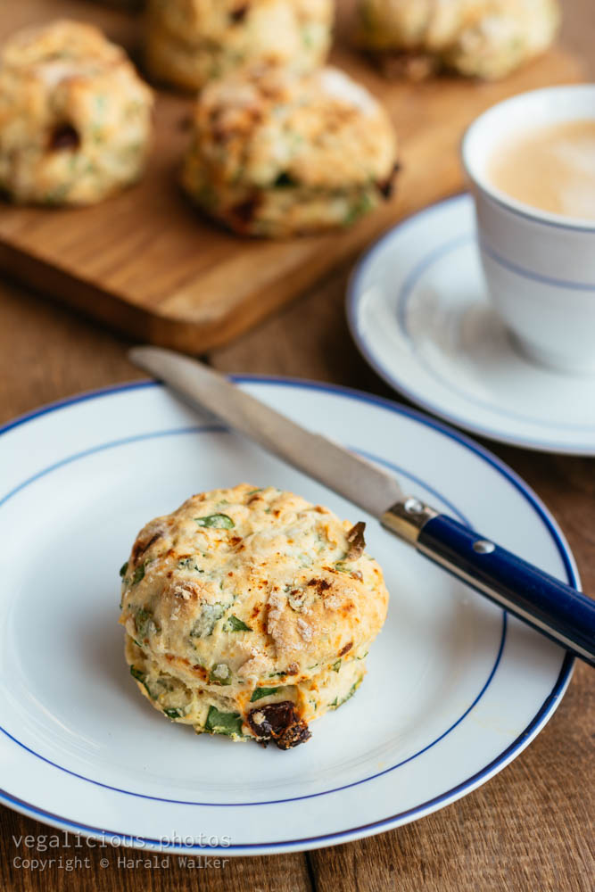 Stock photo of Spinach and Sun-dried Tomato Biscuits