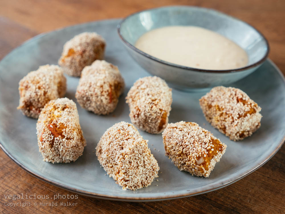 Stock photo of Squash Tots with Dipping Sauce