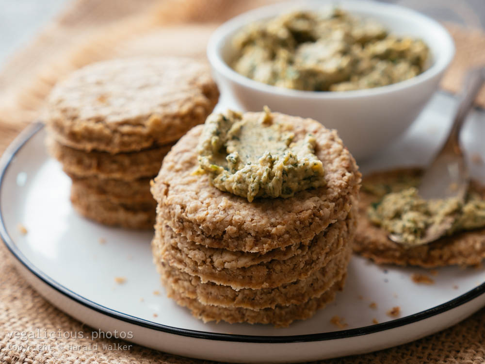 Stock photo of Oatcakes with Hummus