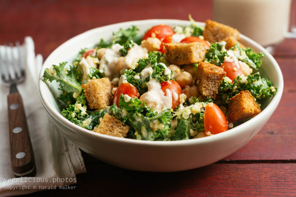 Stock photo of Kale Quinoa Caesar Salad