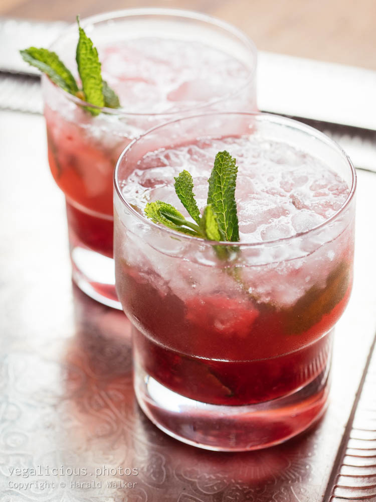 Stock photo of Raspberry Vodka Mojito