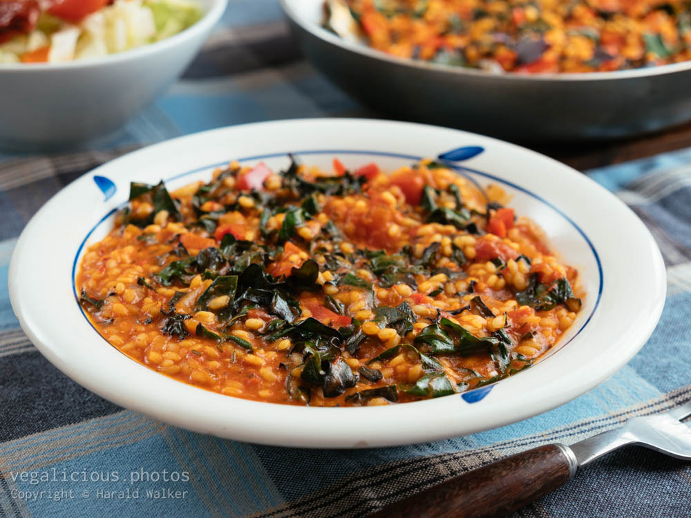 Stock photo of Tomato Risotto with Kale