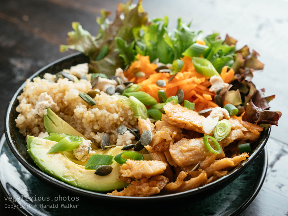Stock photo of Vegan Chickun Bowl with Quinoa