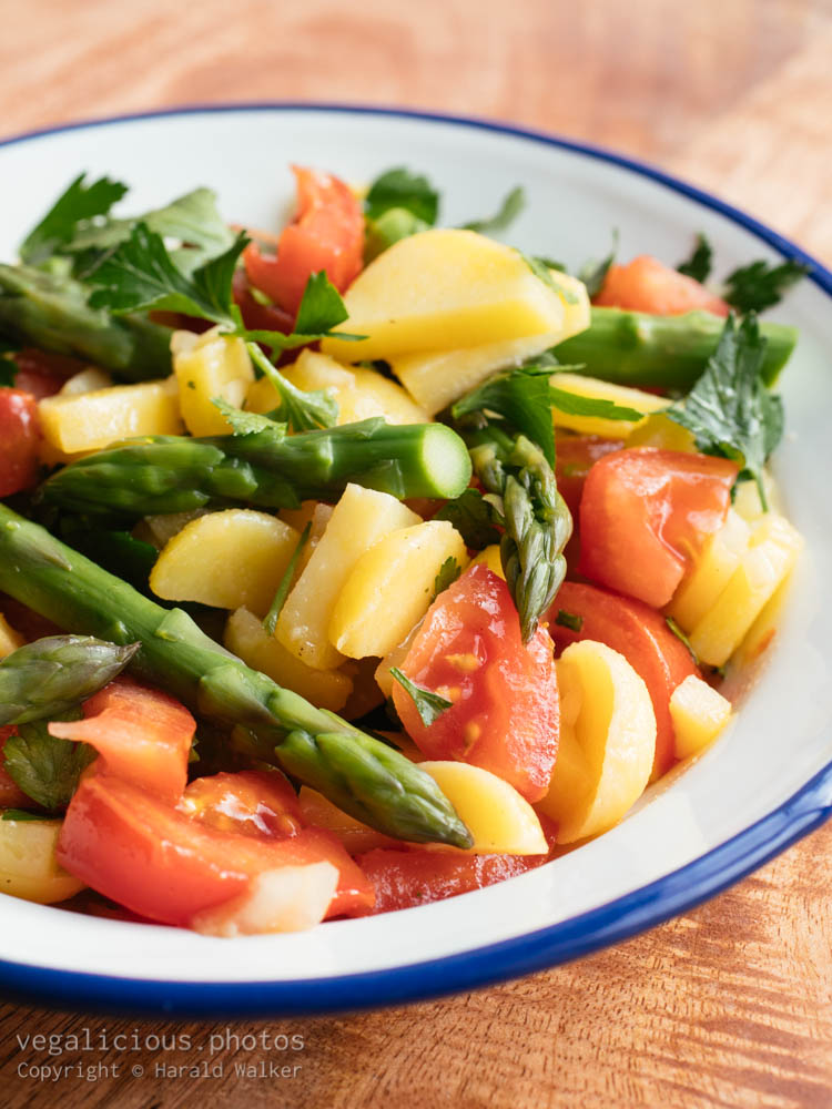 Stock photo of Potato Salad with Asparagus and Tomatoes