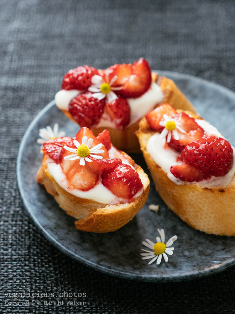 Stock photo of Strawberry Bruschetta