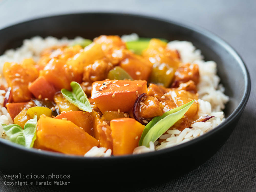 Stock photo of Sweet Sour Winter Squash with Chickun