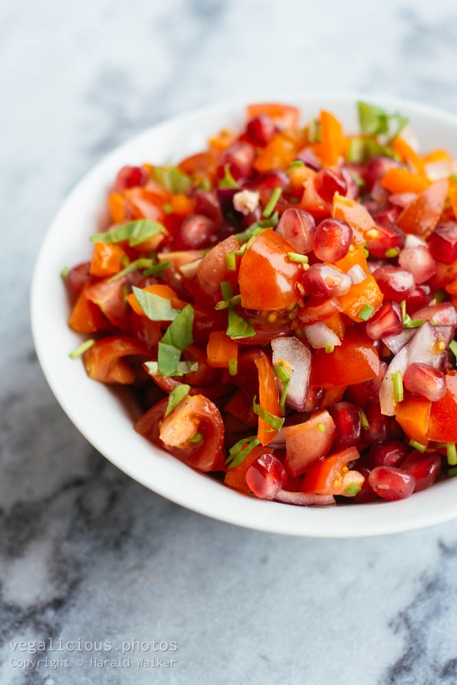 Stock photo of Tomato Pomegranate Salad