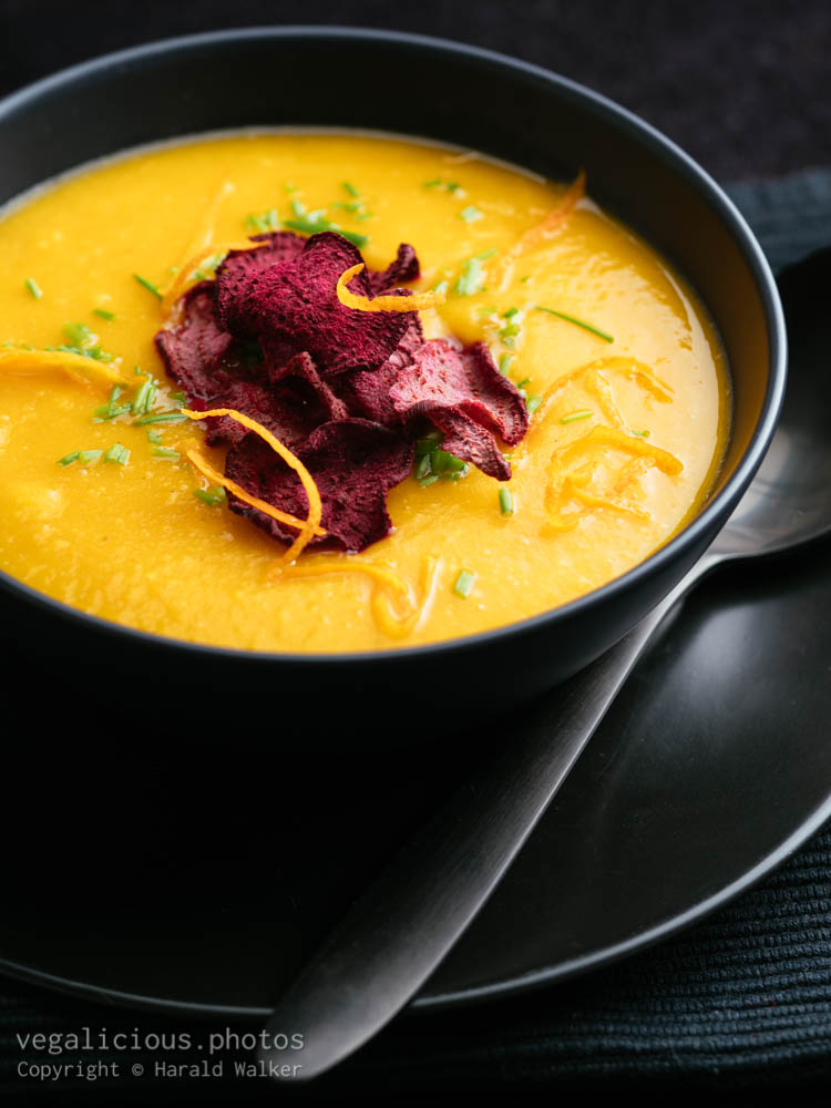 Stock photo of Orange Winter Squash Soup with Ginger