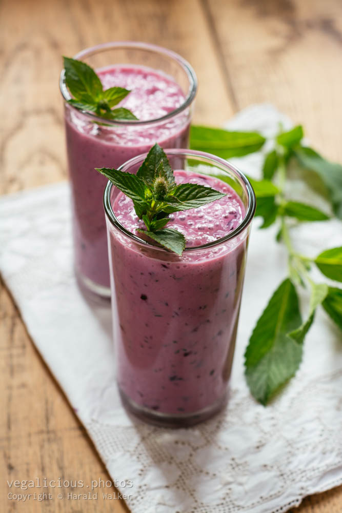 Stock photo of Black currant smoothie
