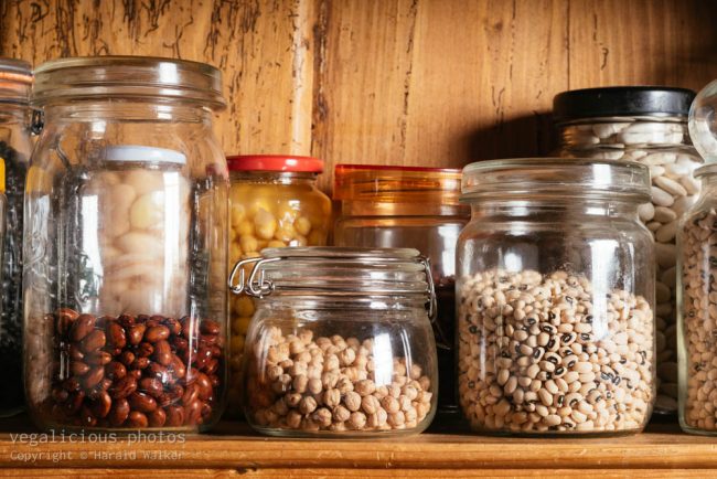 Legumes in a pantry – vegalicious.photos