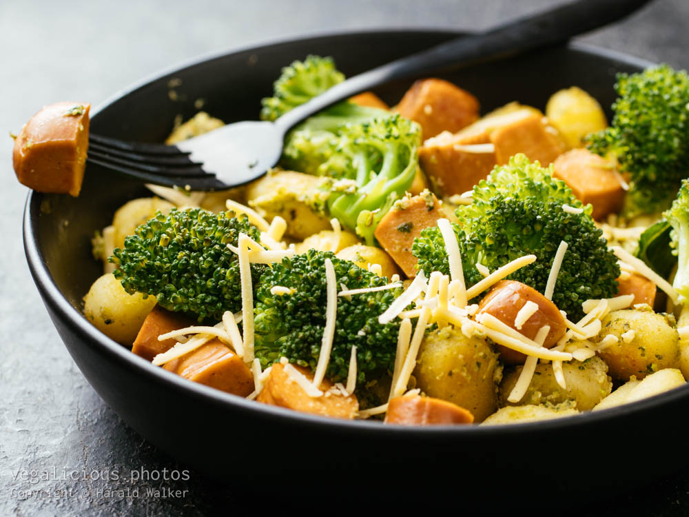Stock photo of Gnocchi with Broccoli Basil Pesto