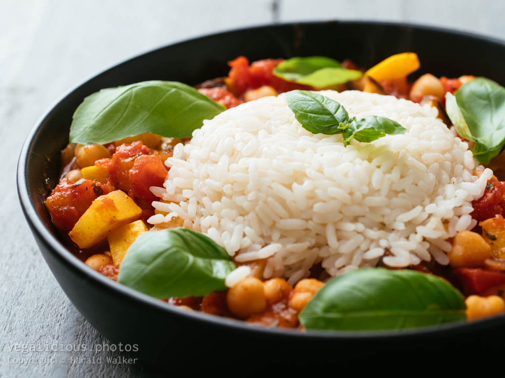 Stock photo of Eggplant and Chickpea Stew