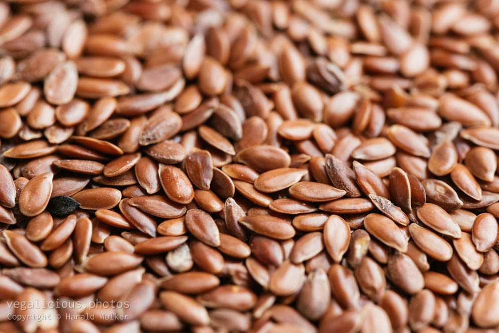 Stock photo of Brown flaxseeds