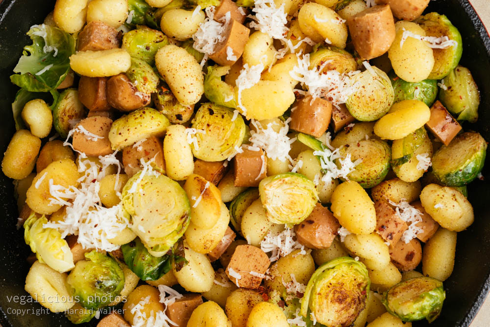 Stock photo of Gnocchi with Brussels sprouts