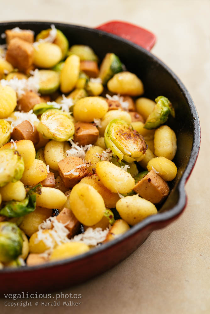 Stock photo of Gnocchi with Brussels sprouts