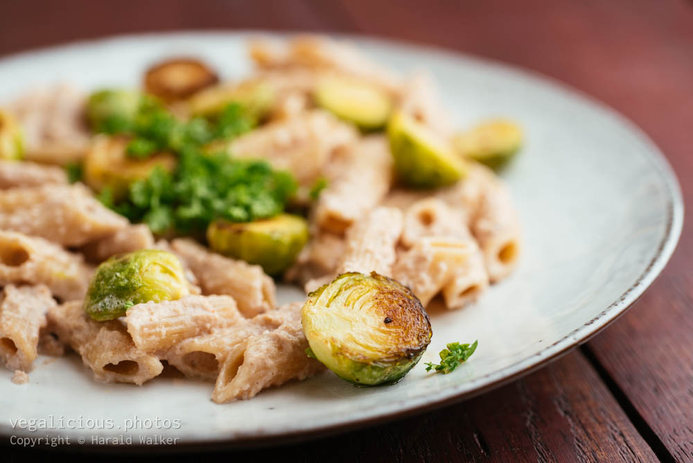 Stock photo of Pasta with Brussels Sprouts and Walnut Sauce