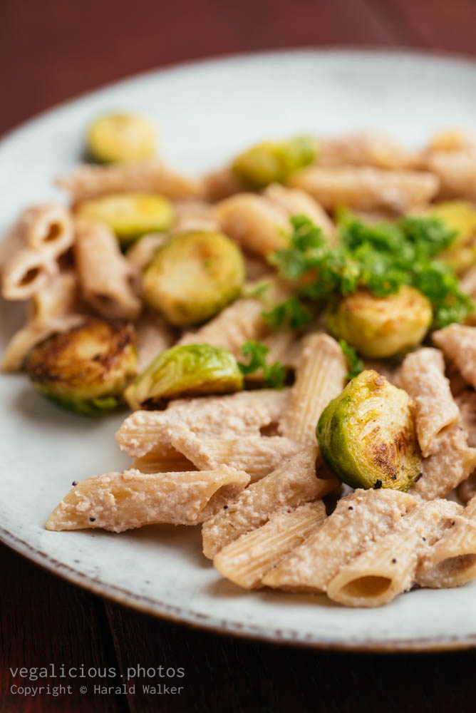 Stock photo of Pasta with Brussels Sprouts and Walnut Sauce