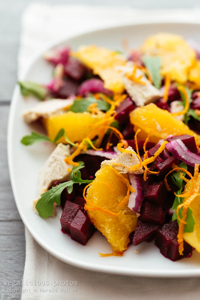 Stock photo of Beet Salad with Oranges and Arugula