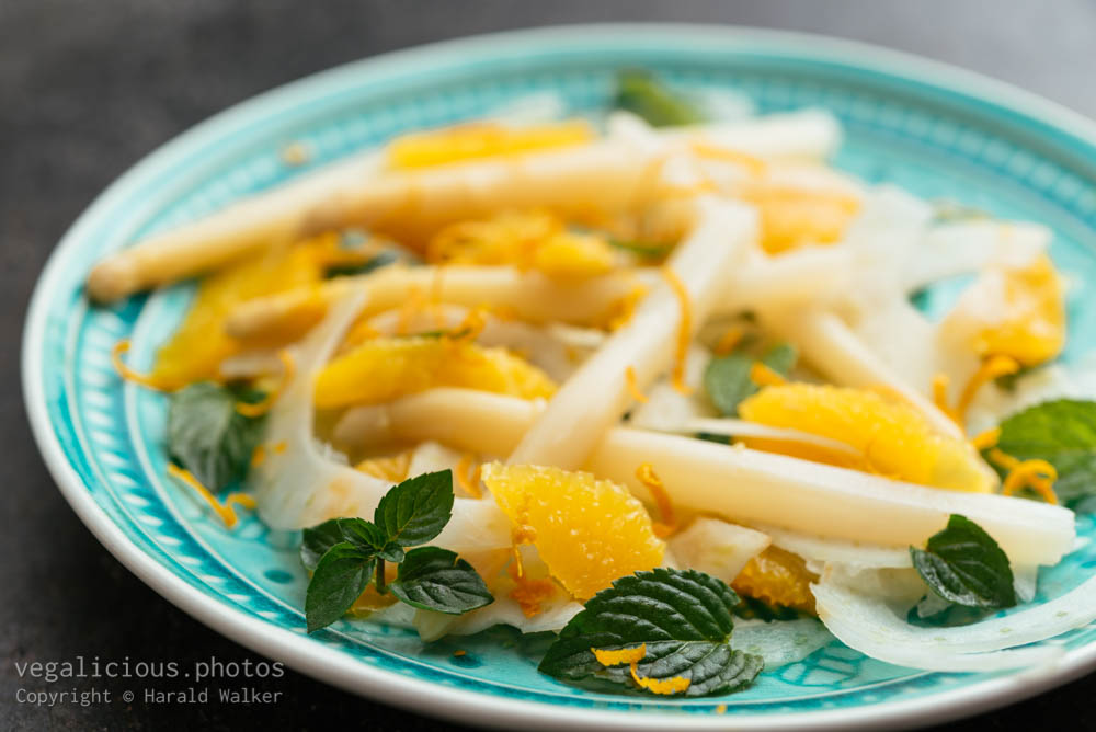 Stock photo of Asparagus, Fennel, Orange Salad with Mint