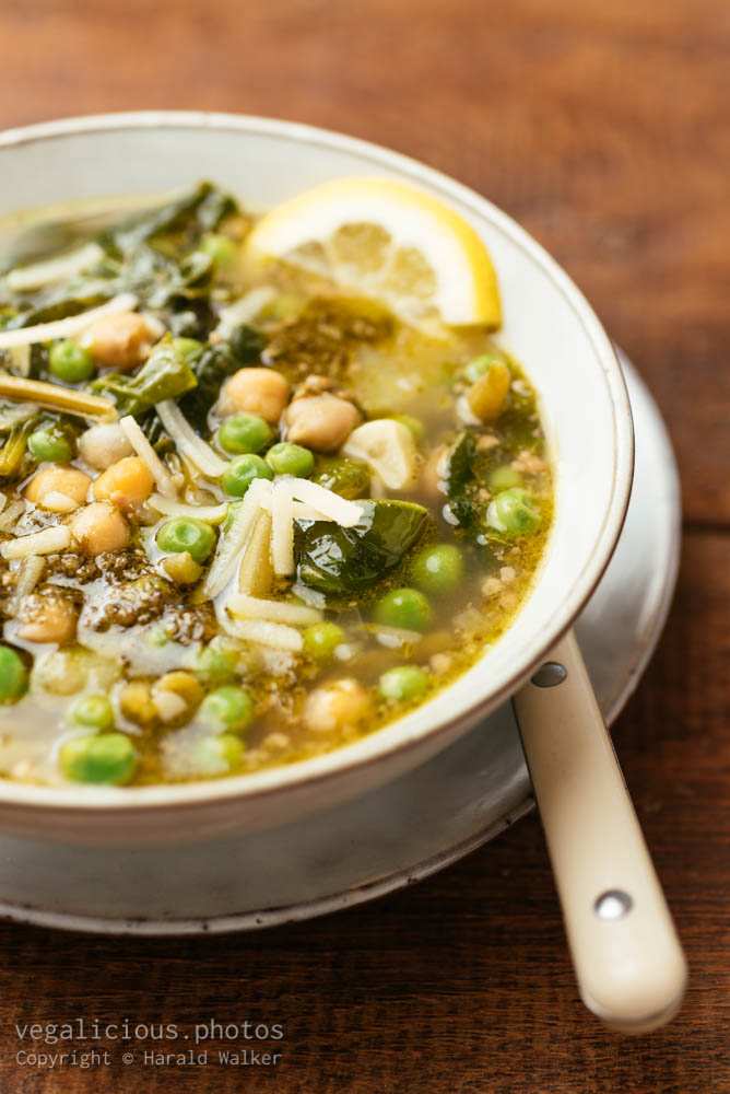 Stock photo of Green Minestrone Soup