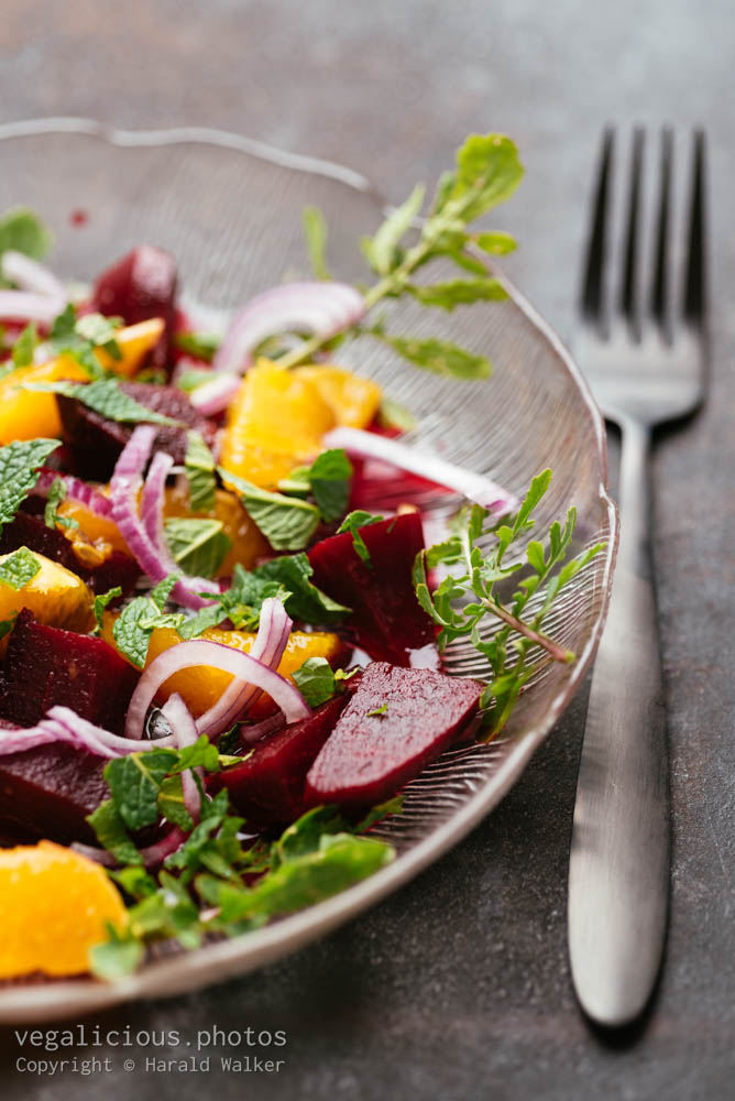 Stock photo of Beet and Orange Salad with Mint