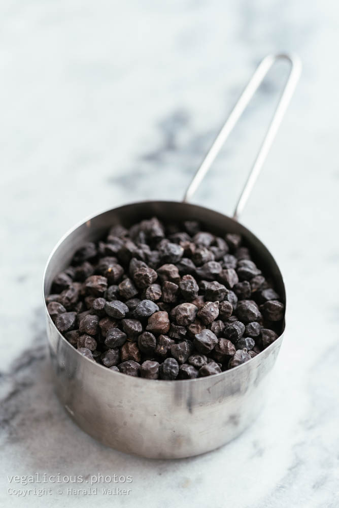 Stock photo of Cup black chickpeas