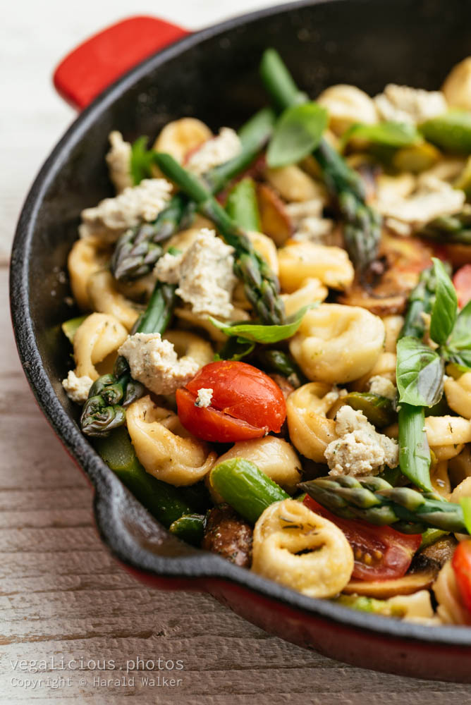 Stock photo of Vegetable Tortellini with Asparagus and Mushrooms