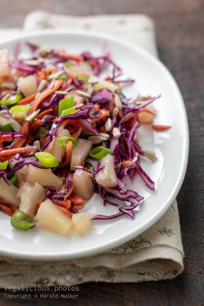 Stock photo of Winter Red Cabbage, Carrot and Pineapple Slaw