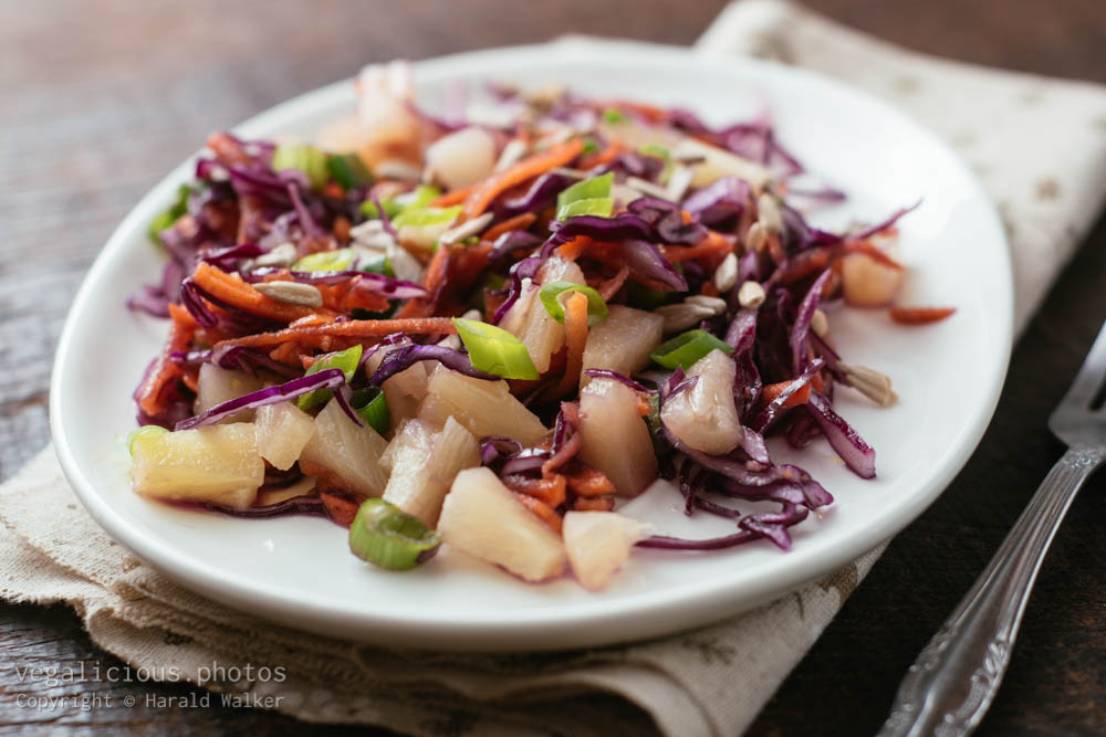 Stock photo of Winter Red Cabbage, Carrot and Pineapple Slaw