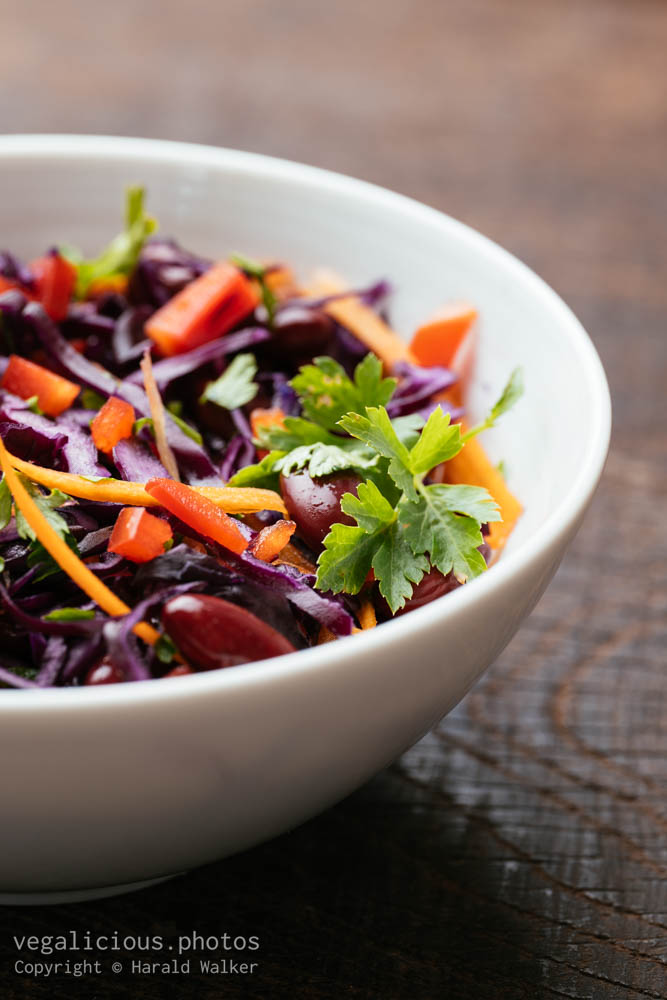 Stock photo of Kidney Bean and Purple Cabbage Salad
