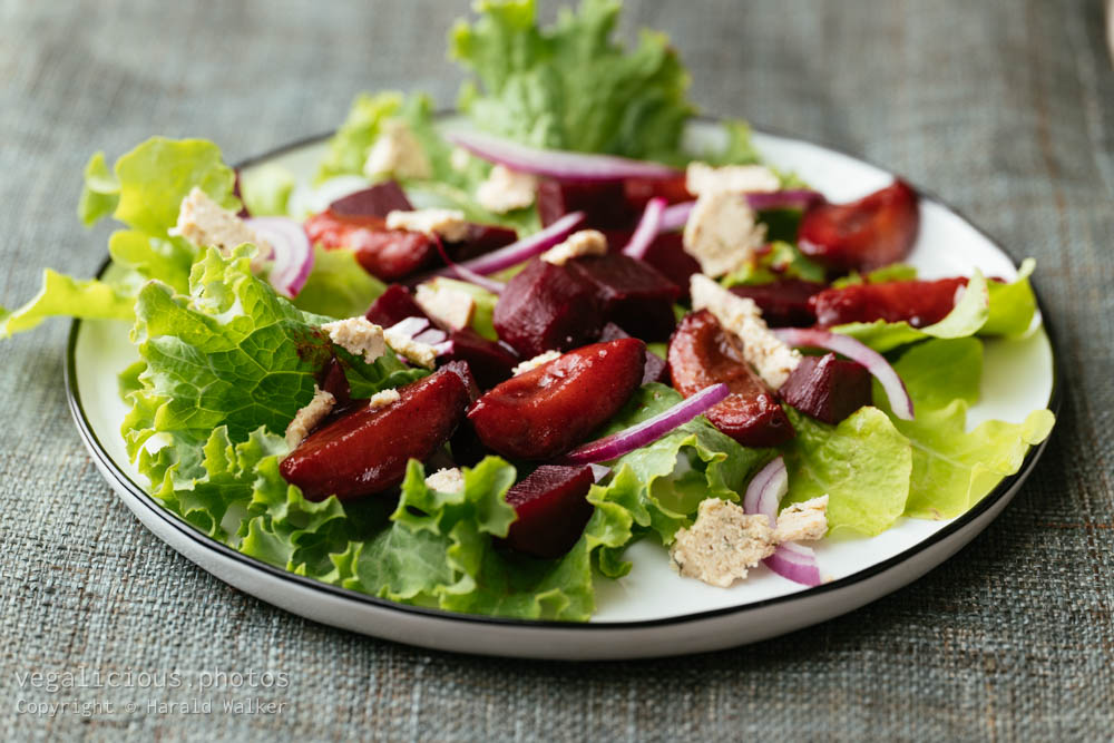 Stock photo of Beet and Plum Salad with Feta
