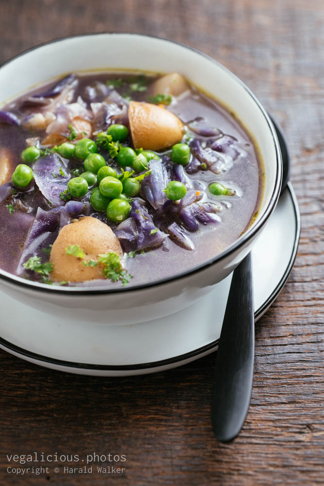Stock photo of Red Cabbage and Potato Soup