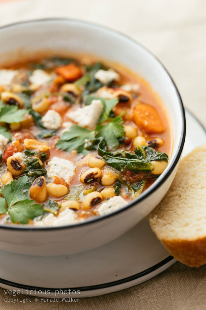 Stock photo of Greek Black-eyed Peas with Spinach
