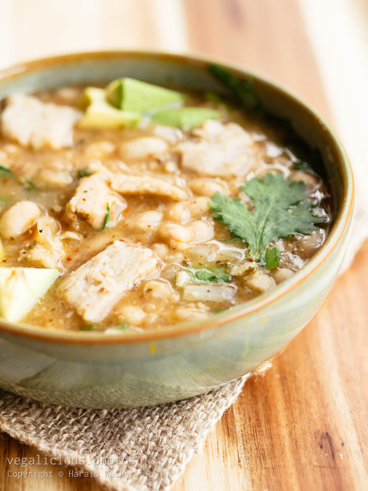 Stock photo of Vegan Chickun and White Bean Soup
