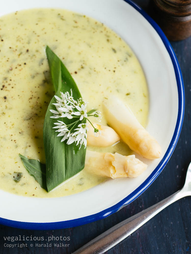 Stock photo of White Asparagus and Wild Garlic Soup